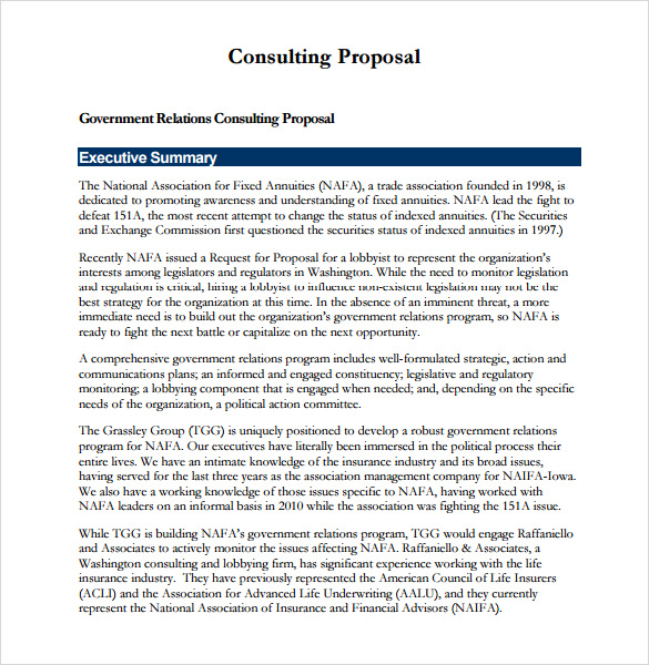 sample consulting proposal