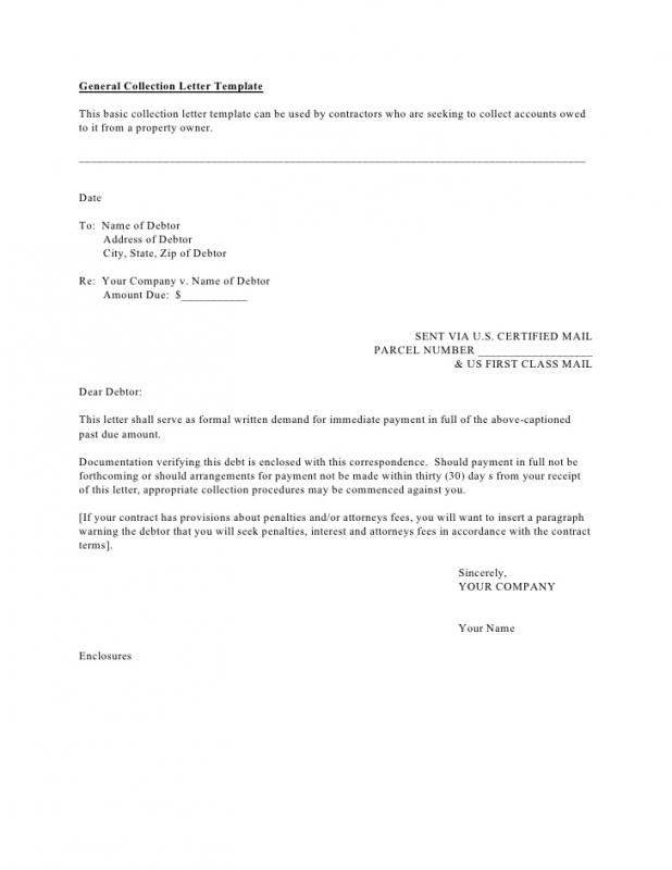 sample demand letter for payment of debt
