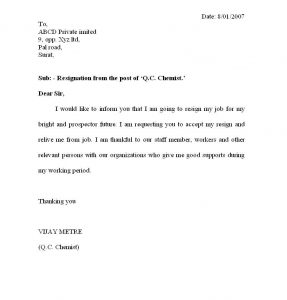 sample email for job application resignation letter template skeobxu