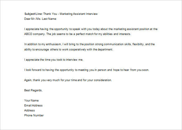 sample email to recruiter