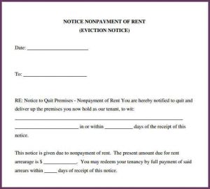 sample eviction notice eviction notice forms sample evitction notice form