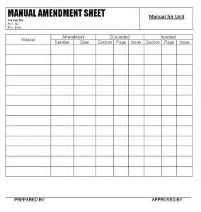 sample excel sheets manual amendment sheet