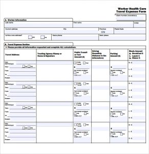 sample expense report travel expense calculator printable