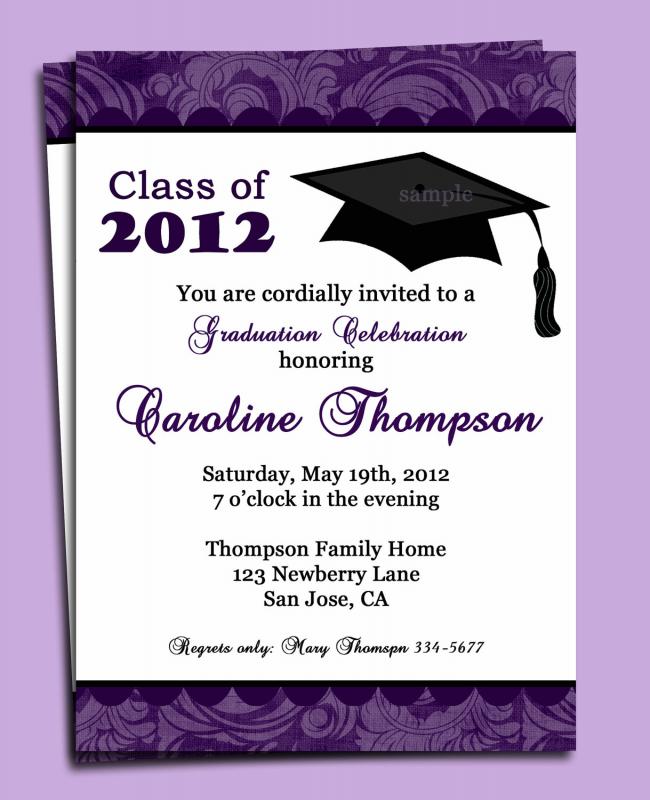 sample graduation invites