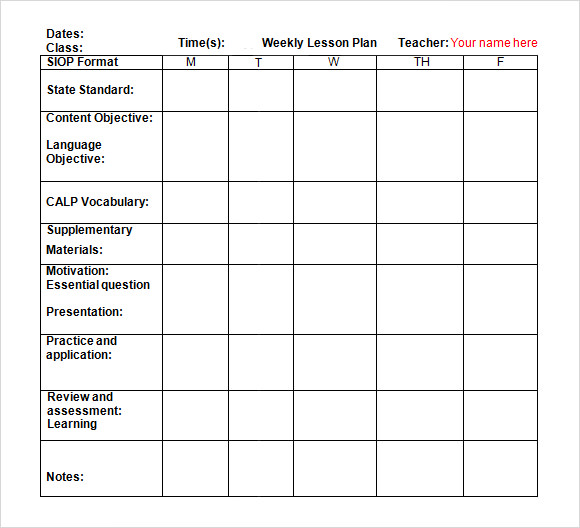sample lesson plan for preschool