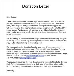 sample letter asking for donations for school generic donation letter