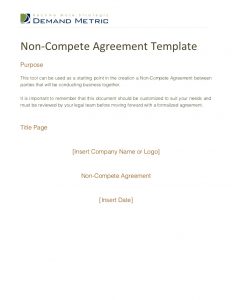 sample letter for termination of services non compete agreement template