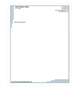 sample letter head free letterhead template free word pdf format download