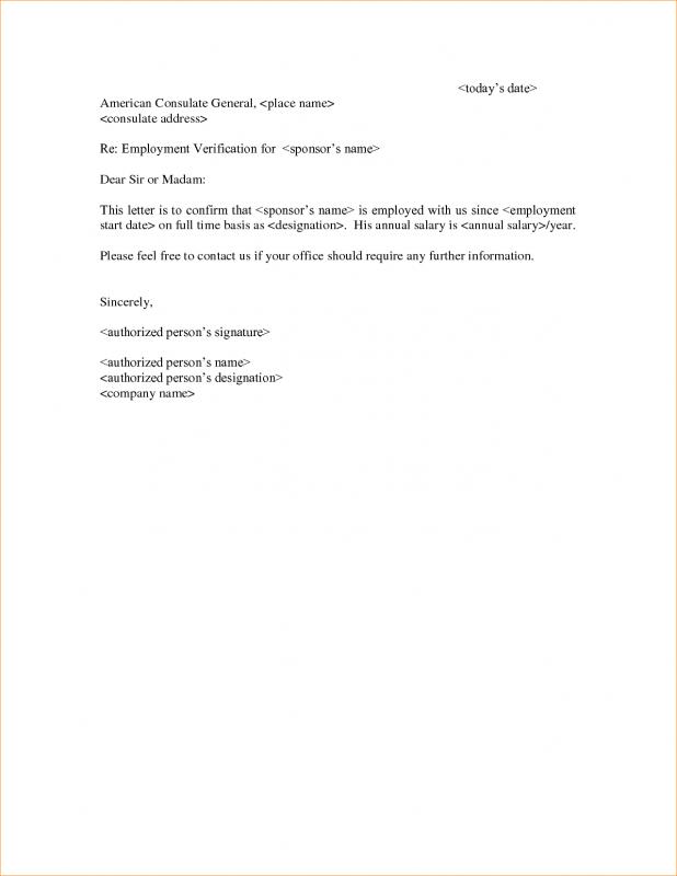 sample letter of employement