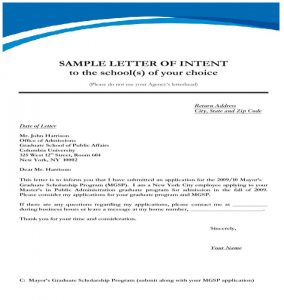 sample letter of intent letter of intent sample 51
