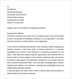 sample marketing proposal fundraising job cover letter