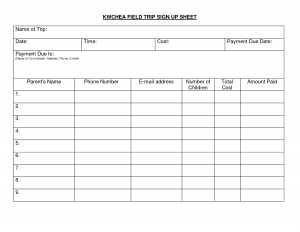 sample mileage log sheets creative field trip sign up sheet template blank