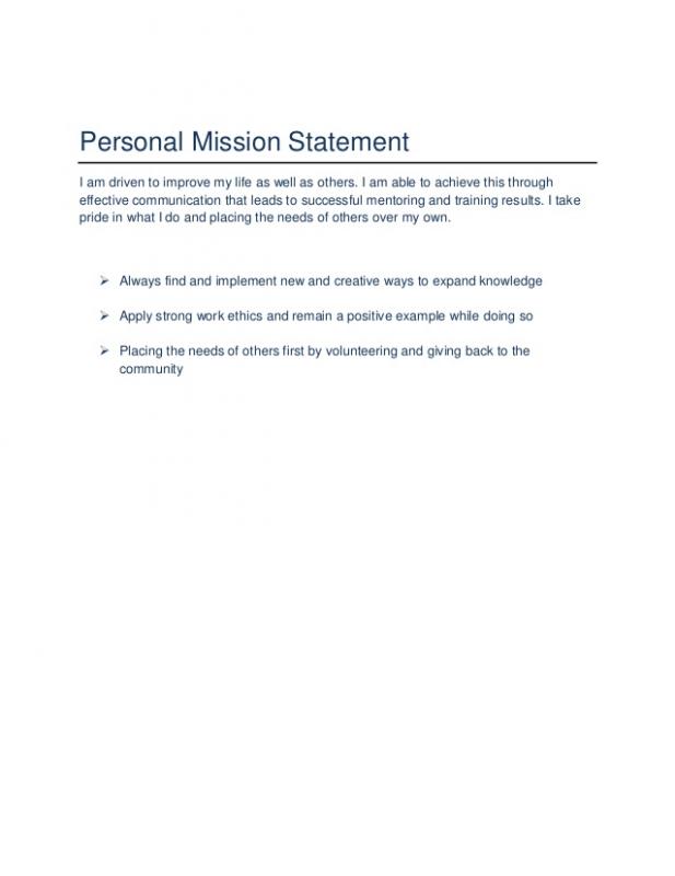 sample mission statement
