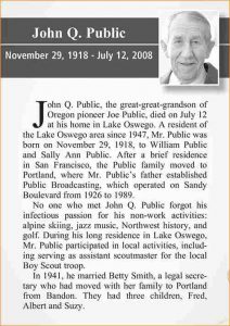 sample of obituary obituary examples obit example