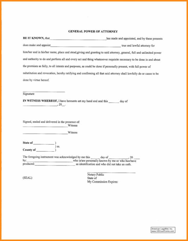 Sample Power Of Attorney Form | Template Business