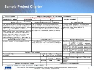 sample project charter sigma