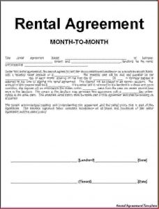sample rental agreement lease contract sample