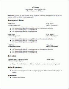 sample resume download chronological resume