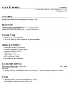 sample resume for high school student high school resume example
