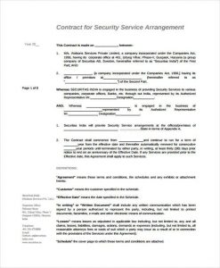 sample service agreement sample service contract agreement forms free documents in