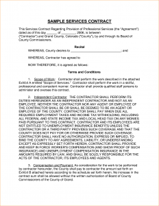 sample service agreement sample service contract