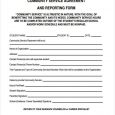 sample service contract reporting community service agreement form