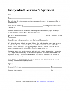 sample subcontractor agreement contractor agreement template
