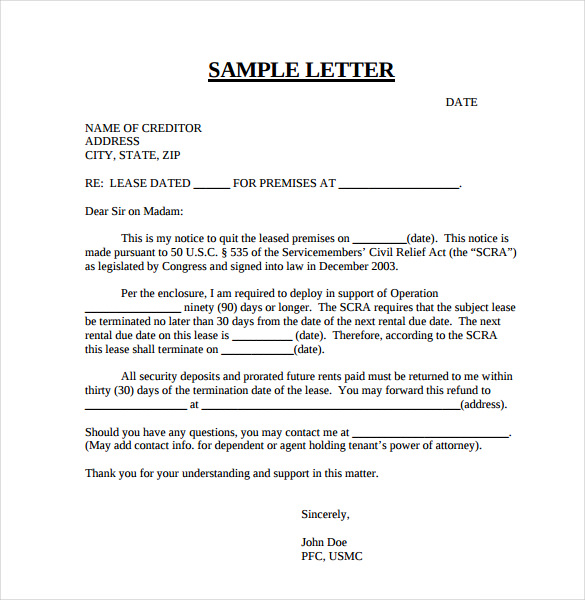 sample termination letter for cause