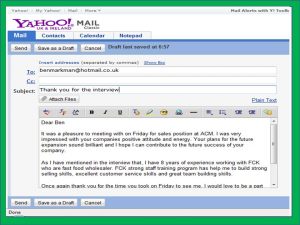 sample thank you email after interview email thank you note after interview sample 1