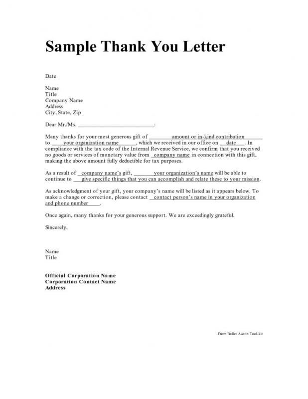 Sample Thank You Letter For Scholarship | Template Business