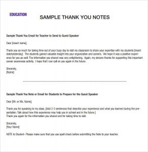 sample thank you notes professional thank you note template