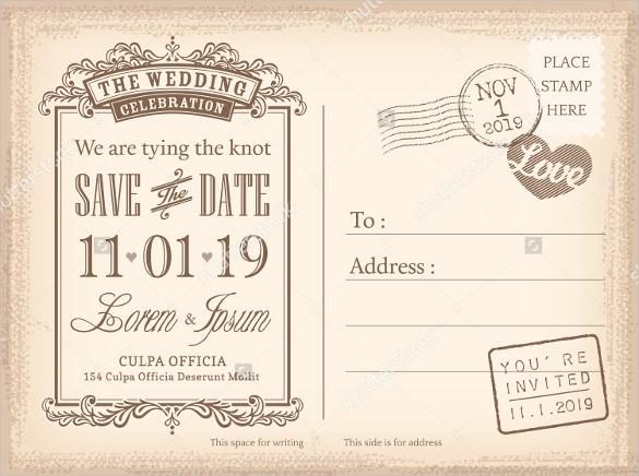 save the date postcard template