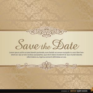 save the date template free download damasksavethedatevectortemplate