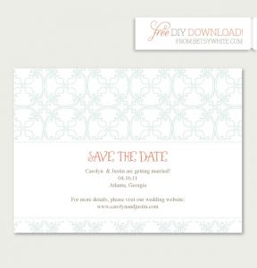 save the date template free download vintage save the date template