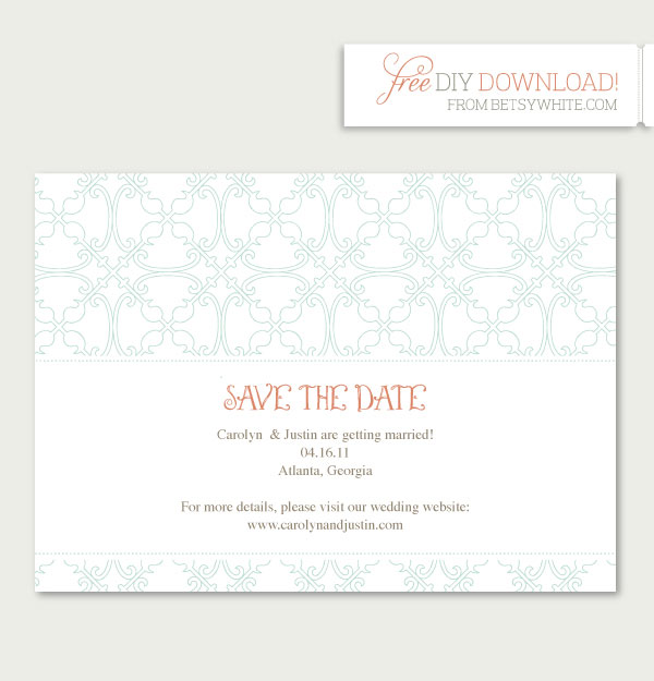 save the date template free download