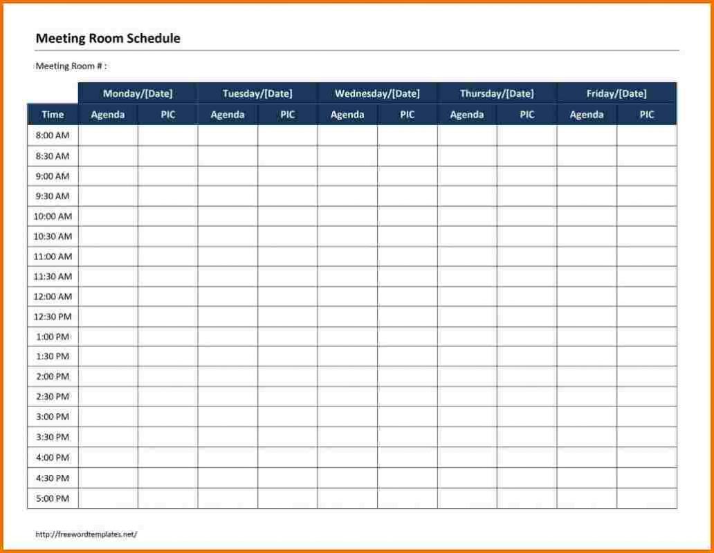 schedule template pdf