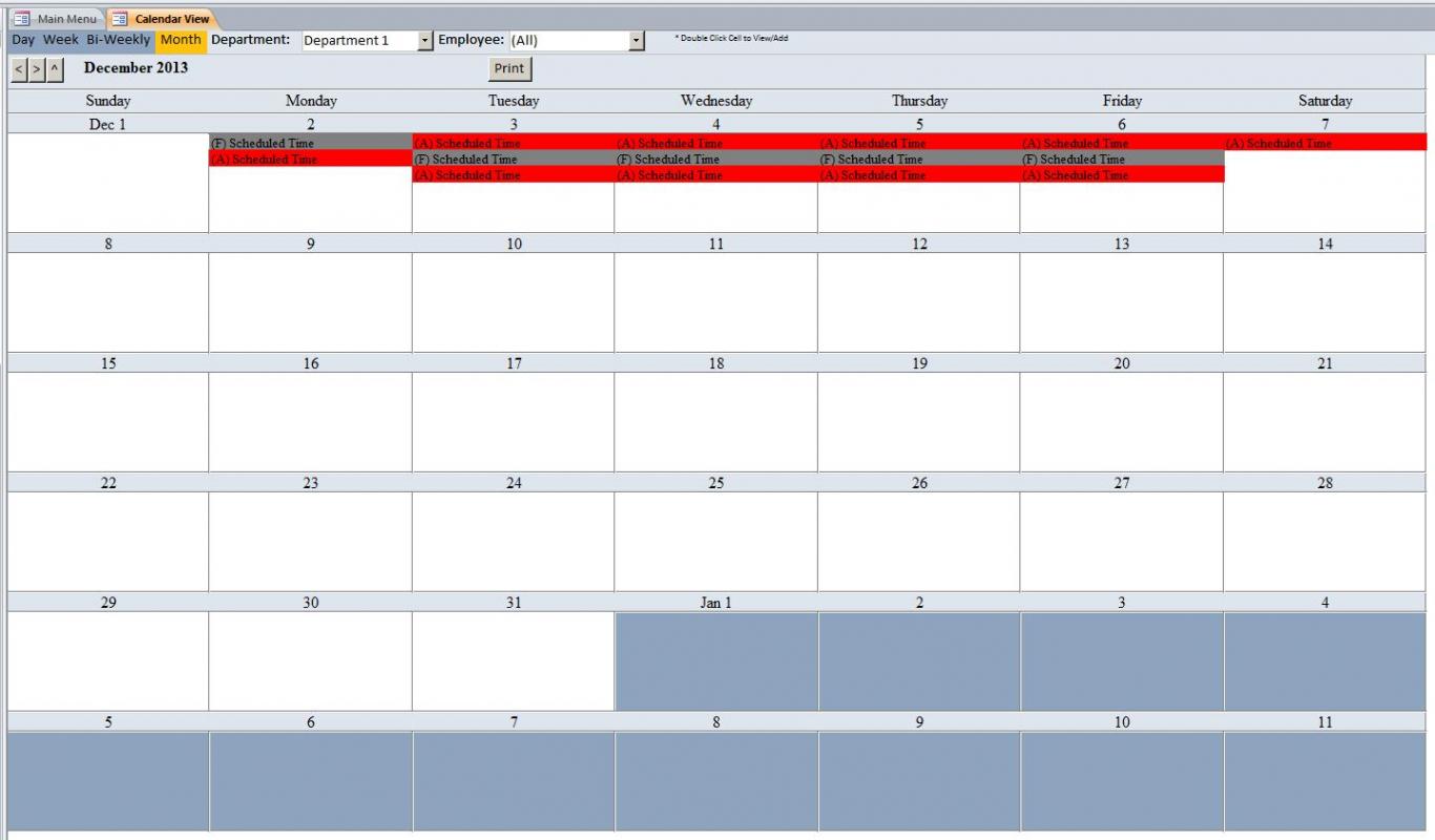 schedule template pdf