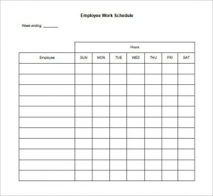 schedule template word blank work schedule template free word excel documents within employee work schedule template