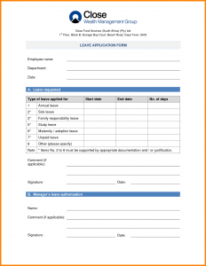 school newspaper template leave application format for employees
