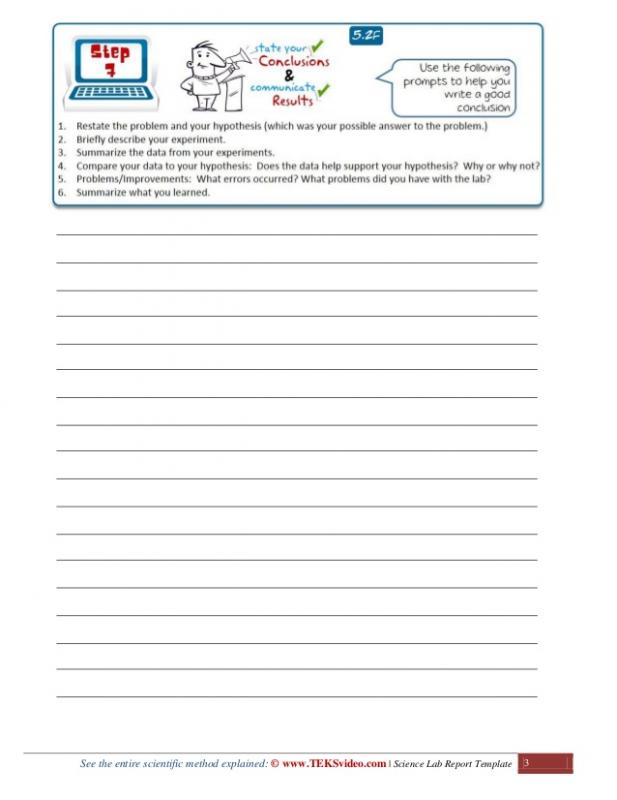 science lab report template