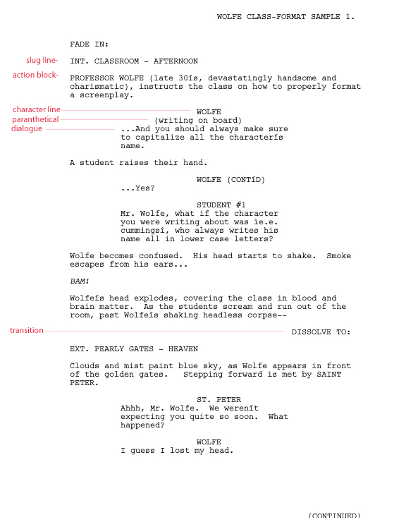 screenplay format template