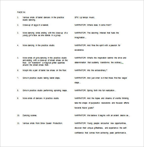 script outline example