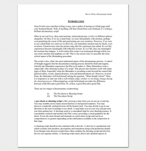 script writing format pdf how to write a documentary script outline