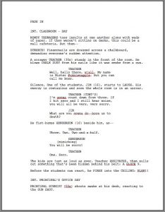 script writing template screenplay template