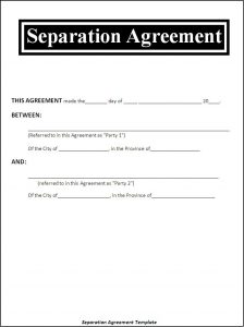 separation agreement template seperation agreement template