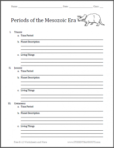 sermon outline template periods of the mesozoic blank outline chart