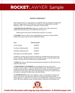 service agreement sample sample service agreement form template