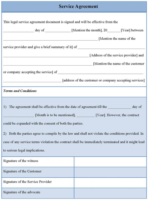 service agreement template