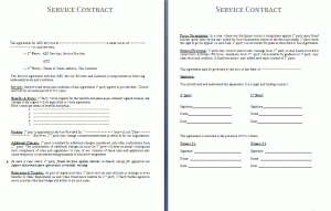 service contract template service contract
