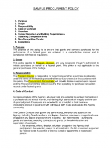 service contract template word sample procurement policy d